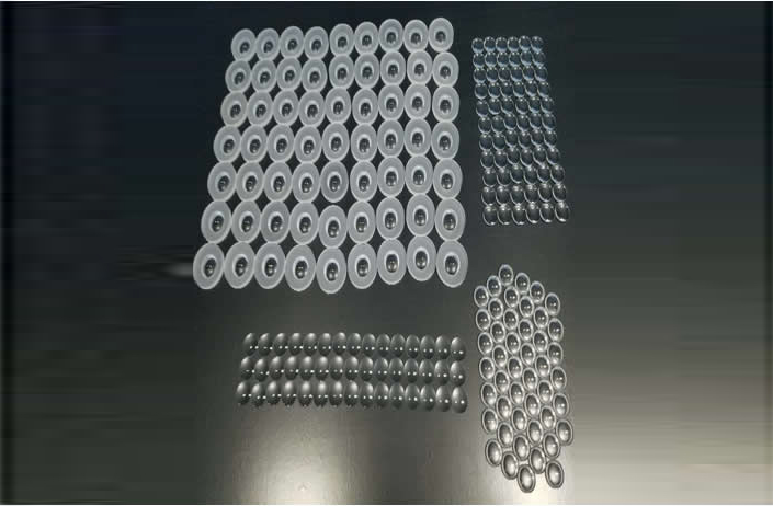 帶有臺階的長方形玻璃